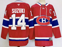 Fanatics Montreal Canadiens #14 Nick Suzuki Red Authentic Stitched NHL jersey