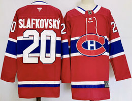 Fanatics Montreal Canadiens #20 Juraj Slafkovsky Red Authentic Stitched NHL Jerseys