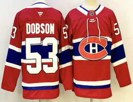 Fanatics Montreal Canadiens #53 Noah Dobson Red Authentic Stitched NHL jersey