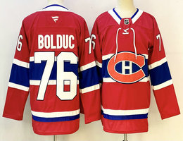 Fanatics Montreal Canadiens #76 Zack Bolduc Red Authentic Stitched NHL jersey