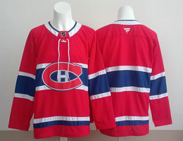 Fanatics Montreal Canadiens Blank Red Authentic Stitched NHL jersey