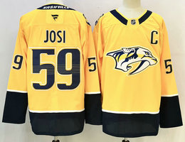 Fanatics Nashville Predators #59 Roman Josi Gold Authentic Stitched NHL jersey