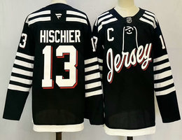 Fanatics New Jersey Devils #13 Nico Hischier Black Third Authentic Stitched NHL jersey