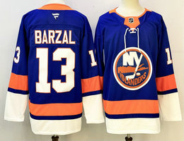 Fanatics New York Islanders #13 mathew barzal Blue Authentic Stitched NHL jersey