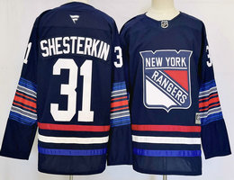 Fanatics New York Rangers #31 Igor Shesterkin 2024 Dark Blue Authentic Stitched NHL Jersey