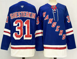 Fanatics New York Rangers #31 Igor Shesterkin Blue NHL Jersey