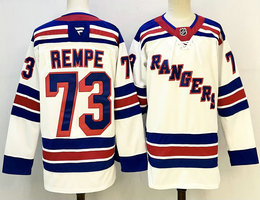 Fanatics New York Rangers #73 Matt Rempe White Stitched Jersey