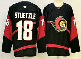 Fanatics Ottawa Senators #18 Tim Stutzle Reverse Retro Authentic Stitched NHL Jersey
