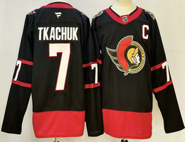 Fanatics Ottawa Senators #7 Brady Tkachuk Black Reverse Retro Authentic Stitched NHL jersey