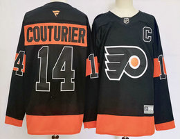 Fanatics Philadelphia Flyers #14 Sean Couturier Black Authentic Stitched NHL jersey