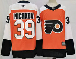 Fanatics Philadelphia Flyers #39 Matvei Michkov Orange Authentic Stitched NHL jersey