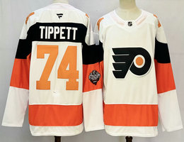 Fanatics Philadelphia Flyers #74 Owen Tippett White 2024-2025 Stadium Series Stitched Jersey