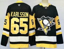 Fanatics Pittsburgh Penguins #65 Erik Karlsson Black Authentic Stitched NHL jersey
