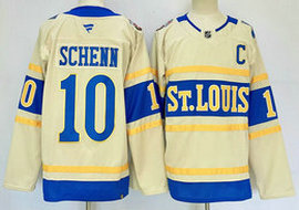 Fever St. Louis Blues #10 Brayden Schenn Cream 2025 Winter Classic Authentic Stitched NHL Jersey