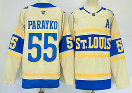 Fever St. Louis Blues #55 #55 Colton Parayko Cream 2025 Winter Classic Authentic Stitched NHL Jersey