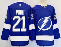 Fanatics Tampa Bay Lightning #21 Brayden Point Blue Stitched NHL Jersey