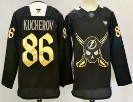 Fanatics Tampa Bay Lightning #86 Nikita Kucherov Black Authentic NHL Jersey