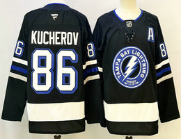 Fanatics Tampa Bay Lightning #86 Nikita Kucherov Black Third Stitched NHL Jersey