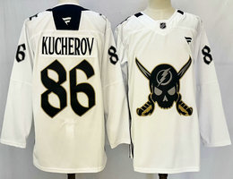 Fanatics Tampa Bay Lightning #86 Nikita Kucherov White Authentic NHL Jersey