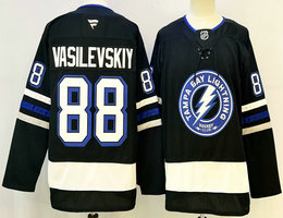 Fanatics Tampa Bay Lightning #88 Andrei Vasilevskiy Black Third Stitched NHL Jersey