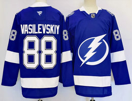 Fanatics Tampa Bay Lightning #88 Andrei Vasilevskiy Blue Stitched NHL Jersey