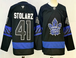 Fanatics Toronto Maple Leafs #41 Anthony Stolarz Black Authentic Stitched NHL Jersey