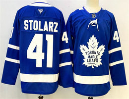 Fanatics Toronto Maple Leafs #41 Anthony Stolarz Blue Authentic Stitched NHL Jersey