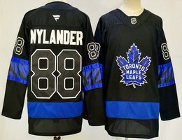 Fanatics Toronto Maple Leafs #88 William Nylander Black two-sided Authentic Stitched NHL Jersey