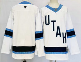 Fanatics Utah Blank White Authentic Stitched NHL Jersey
