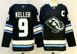 Fanatics Utah Mammoth #9 Clayton Keller Navy 2025 With C Patch Stitched Jersey