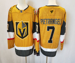 Fanatics Vegas Golden Knights #7 Alex Pietrangelo Gold Authentic Stitched NHL jersey