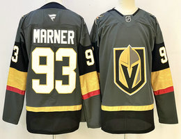 Fanatics Vegas Golden Knights #93 Mitch Marner Gray Authentic Stitched NHL jersey