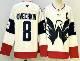 Fanatics Washington Capitals #8 Alexander Ovechkin White NHL Jersey
