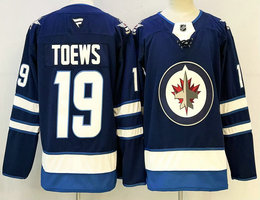 Fanatics Winnipeg Jets #19 Jonathan Toews Navy Authentic Stitched NHL jersey