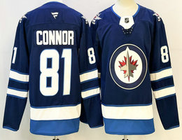 Fanatics Winnipeg Jets #81 Kyle Connor Navy Authentic Stitched NHL jersey