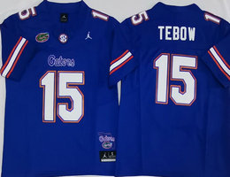 Florida Gators #15 Tim Tebow Blue 2024 Authentic Stitched NCAA Jersey