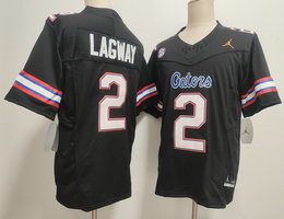 Florida Gators #2 DJ Lagway Black SEC Authentic stitched Football jersey