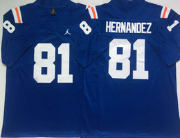 Florida Gators #81 Aaron Hernandez Blue Vapor Untouchable Authentic Stitched NCAA Jersey