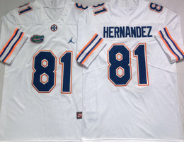 Florida Gators #81 Aaron Hernandez White Vapor Untouchable Authentic Stitched NCAA Jersey