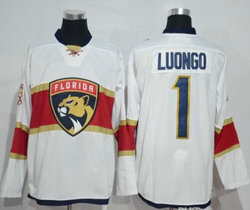 Florida Panthers #1 Roberto Luongo White Authentic Stitched NHL jersey