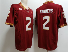 Florida State Seminoles #2 Deion Sanders Red 2023 F.U.S.E Stitched NCAA Jersey