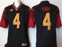 Florida State Seminoles #4 Dalvin Cook Black Stitched NCAA Jersey