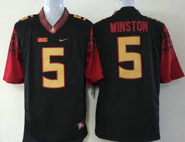 Florida State Seminoles #5 Jameis Winston Black College Stitched NCAA Jersey