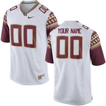 Florida State Seminoles Customized College White Authentic Stitched NCAA Jersey