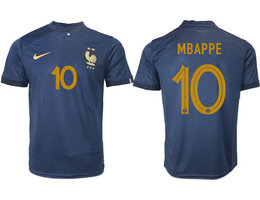 France #10 MBAPPE Home 2022-2023 National Soccer Jersey