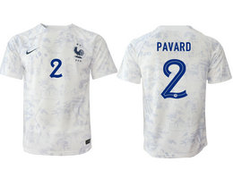 France #2 PAVARD Away 2022-2023 National Soccer Jersey