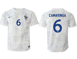 France #6 CAMAVINGA Away 2022-2023 National Soccer Jersey