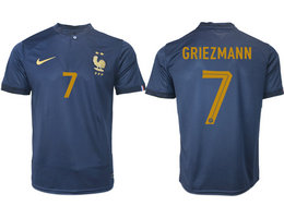 France #7 GRIEZMANN Home 2022-2023 National Soccer Jersey