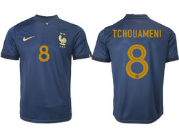 France #8 TCHOUAMENI Home 2022-2023 National Soccer Jersey