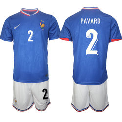 France 2024-25 #2 PAVARD Home Soccer Jersey
